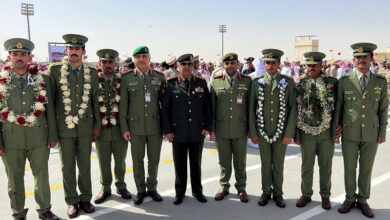 صورة كلية عسكرية قطرية تشهد تخرج 13 ضابطا كويتيا من منتسبي الحرس الوطني