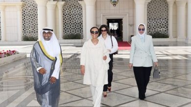 صورة الشيخة أمثال الأحمد تتوجه إلى الأردن لحضور حفل زفاف الأميرة إيمان بنت عبدالله الثاني